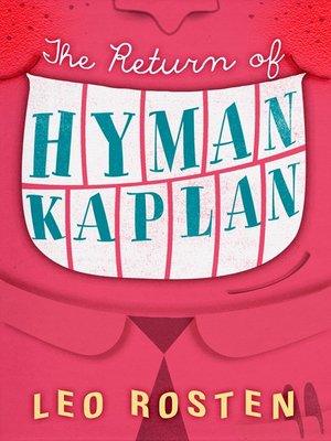 cover image of The Return of Hyman Kaplan